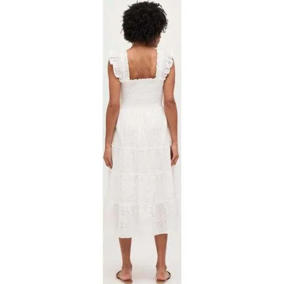 Hill House The Eyelet Ellie Nap Dress - White Eyelet, XS - Picture 3 of 6